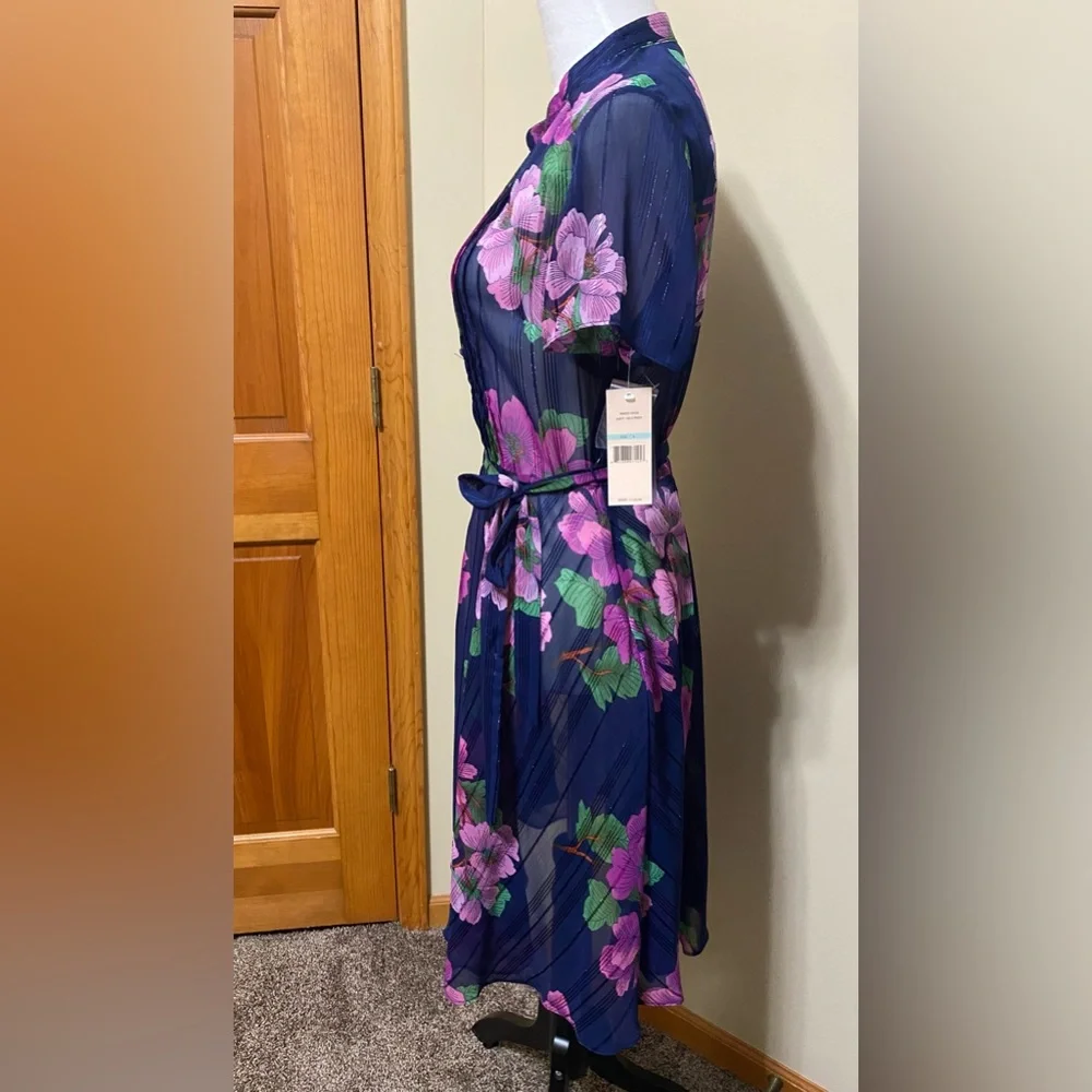 NWT Nanette Lepore Floral A Line Dress - Picture 4 of 5
